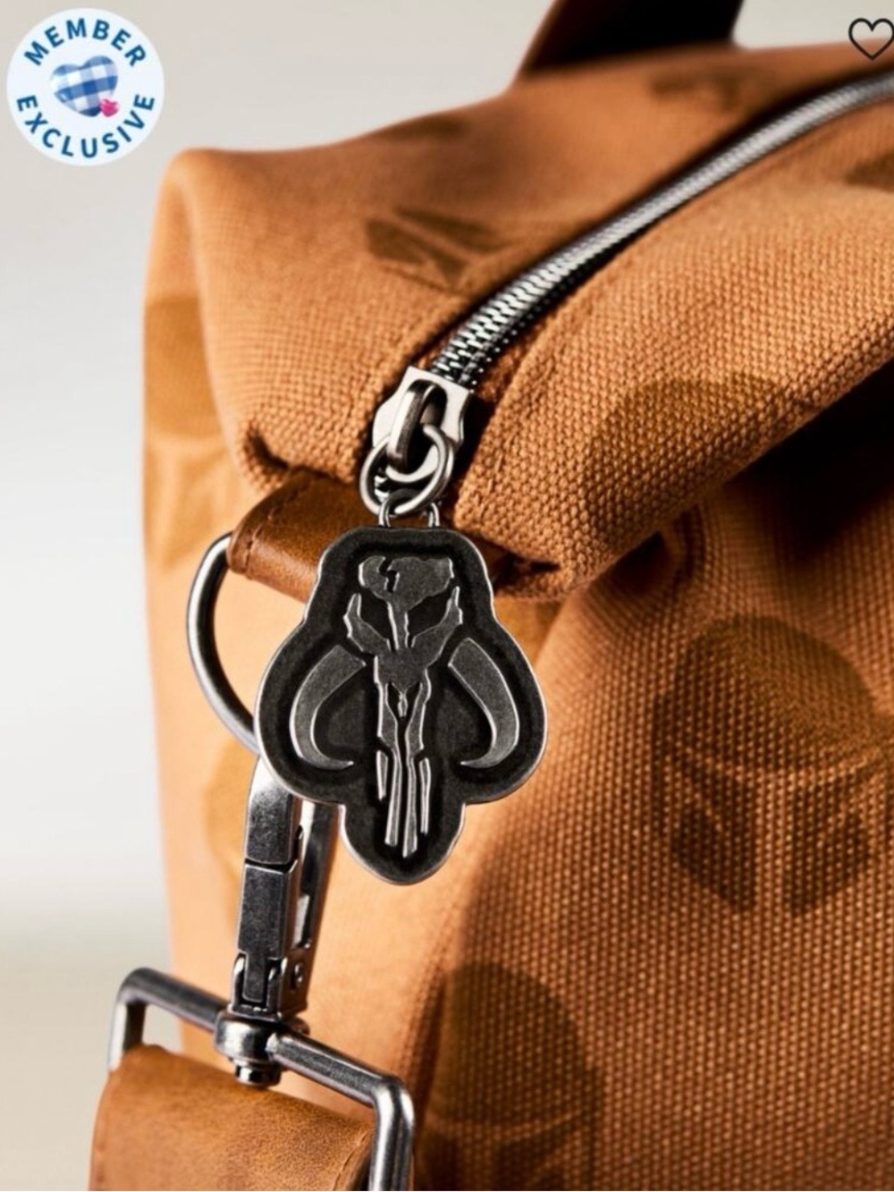 Star Wars Mandalorian Tan Canvas Satchel Bag with Leather Straps - Picture 3 of 7